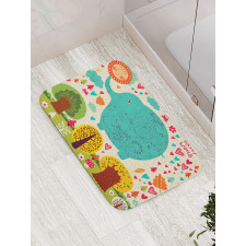 Doodle Nature Woodland Bath Mat