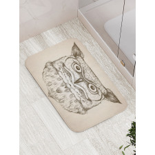 Wildlife Animal Head Sketch Bath Mat