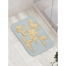 Vintage Clouds in the Sky Bath Mat