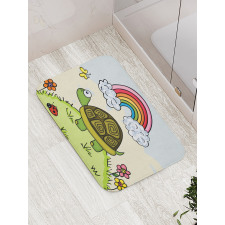 Cartoon Hill Nature Bath Mat