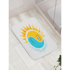 Day and Night Sun Moon Bath Mat