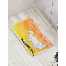 Horned Mammal Animal Ranch Bath Mat