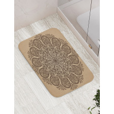 Flower Leaves Stems Bath Mat