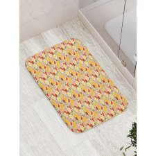 Graphic Pizza Toppings Bath Mat