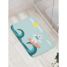 Surfing on Waves Bath Mat