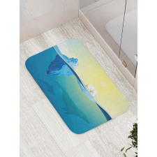 Ice Melting in Ocean Bath Mat