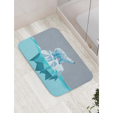 Fractal Bear Iceberg Bath Mat