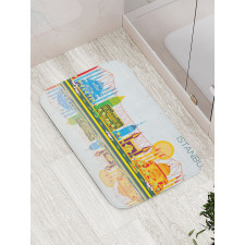 Cultural Landmarks Bath Mat