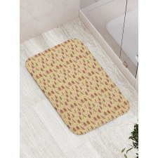 Dragonflies and Hearts Bath Mat