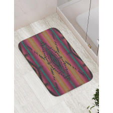 Colorful Stripes Triangles Bath Mat