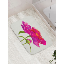 Flower and Vibrant Petals Bath Mat
