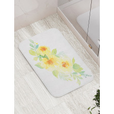 Watercolor Nature Flower Bath Mat