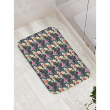 Cocktails Hibiscus Zebra Bath Mat