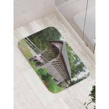 Old Wooden Bridge Print Bath Mat