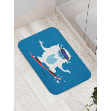 Yeti Snowboard Winter Bath Mat