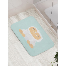 Graphic Happy Yeti Bath Mat