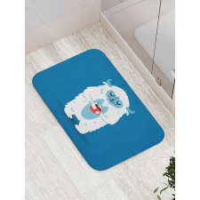 Yeti Coffee Cup Winter Bath Mat