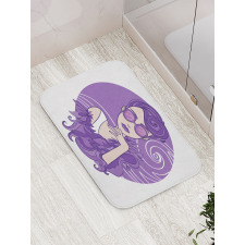 Glam Lady Grunge Hair Bath Mat