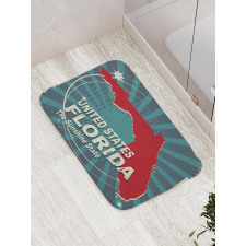 Retro Old City Map USA Bath Mat