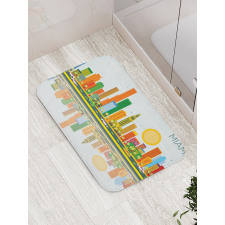 American City Skyline Bath Mat