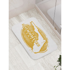 City Map Grunge Stamp Bath Mat