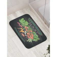 Chalkboard Organic Food Bath Mat
