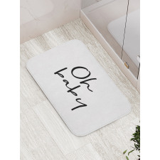 Modern Brush Message Bath Mat