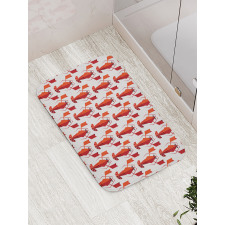 Geometric Lobsters Graphic Bath Mat