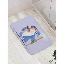 Smiling Old Sorcerer Bath Mat