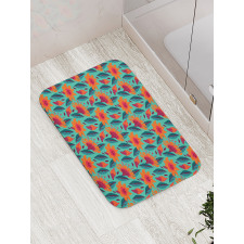 Vibrant Floral Art Bath Mat