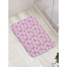 Romantic Rose Blossoms Bath Mat