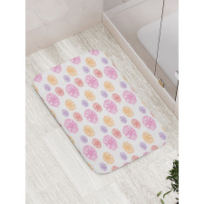 Colorful Garden Flowers Bath Mat