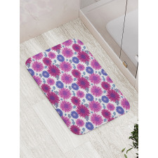 Blooming Fall Flowers Bath Mat