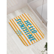 Words Stripes Bath Mat