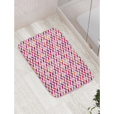 Colorful Herringbone Bath Mat