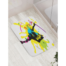 Dancing Girl Pattern Bath Mat