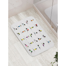 Woman Doing Yoga Bath Mat