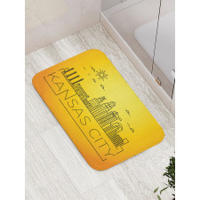 Minimal Linear City Bath Mat