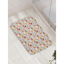 Woodland Animals Bath Mat