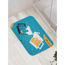 Beer Mugs Toasting Bath Mat