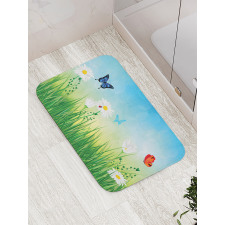 Meadow Daisies Grass Bath Mat