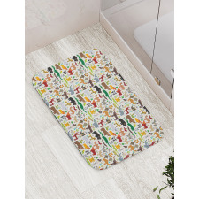 Leopard Bison Camel Bath Mat