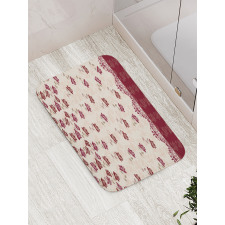 Vintage Art Romantic Roses Bath Mat