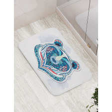 Ornamental Face Bath Mat