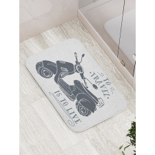 Sketch Scooter Motif Bath Mat