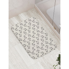 Doodle Moped Sketch Bath Mat