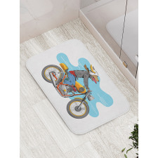 Cartoon Fun Dog Bath Mat