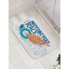 Colorful Tire Words Bath Mat