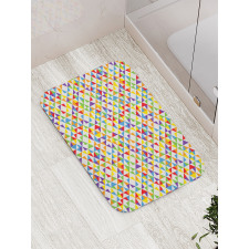 Rainbow Mosaic Tiles Bath Mat