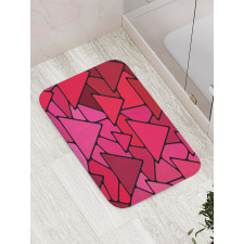 Stained Glass Geometry Bath Mat